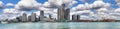 Panorama of the Detroit Skyline Royalty Free Stock Photo