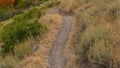 Panorama Dirt hiking trail through the foothills in Utah