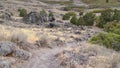 Panorama Dirt hiking trail in the Utah wilderness