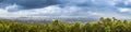 Panorama of Distant View of Brisbane with its Skyline and Skyscraper, Queensland, Australia Royalty Free Stock Photo
