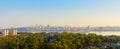 Panorama Dnipro city sunset. Ukraine Royalty Free Stock Photo
