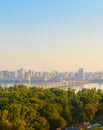 Panorama Dnipro city sunset. Ukraine Royalty Free Stock Photo