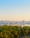Panorama Dnipro city sunset. Ukraine Royalty Free Stock Photo