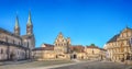 Panorama of Domplatz square in Bamberg, Germany Royalty Free Stock Photo