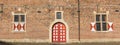 Panorama of door and windows of the Raesfeld castle Royalty Free Stock Photo