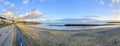 Panorama of Douglas beach and Promenade Royalty Free Stock Photo