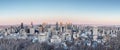 Panoramic view of downtown Montreal in the winter Royalty Free Stock Photo