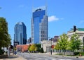 Panorama of Downtown Nashville, the Capital City of Tennessee