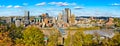 Panorama of Downtown Pittsburgh with the Monongahela River in Pennsylvania Royalty Free Stock Photo