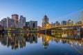 Panorama of downtown Pittsburgh at twilight Royalty Free Stock Photo