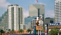 Panorama of Downtown San Diego at the Pacific Ocean, California Royalty Free Stock Photo
