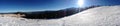 Panorama of Dragobrat ski area from karpathians mountains Royalty Free Stock Photo