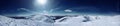 Panorama of Dragobrat ski area from karpathians mountains