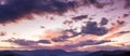 panorama of a dramatic cloudscape at dusk Royalty Free Stock Photo