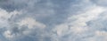 Panorama of dramatic stormy sky with gray clouds Royalty Free Stock Photo