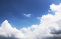 Panorama Dramatic view of blue sky and clouds.