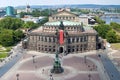 Panorama of Dresden,  Semper Opera House Royalty Free Stock Photo