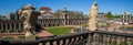 Panorama Dresdner Zwinger in east germany