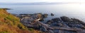 Panorama of driftwood on the beach Royalty Free Stock Photo