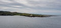 Panorama drone landscape view of Fanad Head Lighthouse and Peninsula on the northern coast of Ireland