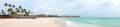 Panorama from Druif beach on Aruba island Royalty Free Stock Photo