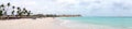 Panorama from Druif beach on Aruba island Royalty Free Stock Photo