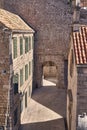 Panorama Dubrovnik Old Town roofs . Europe, Croatia . Royalty Free Stock Photo
