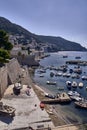 Panorama Dubrovnik Old Town roofs . Europe, Croatia .