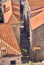 Panorama Dubrovnik Old Town roofs . Europe, Croatia .