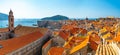 Panorama Dubrovnik Old Town roofs. Europe, Croatia