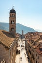 Panorama Dubrovnik Old Town roofs. Europe, Croatia