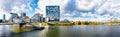 Panorama of the Duesseldorf Media Harbour, Germany - Dusseldorf Medienhafen Royalty Free Stock Photo