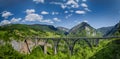 Panorama of the Durdevica Tara Bridge on Tara River