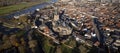 Panorama of Dutch settlement seen from above.