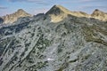 Panorama of Dzhangal and momin dvor peaks, Pirin Mountain, Bulgaria Royalty Free Stock Photo