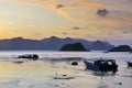 Panorama of early sunrise in Teluk Baru, Langkawi Island Malaysia