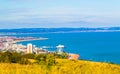 Panorama of Eastbourne coastline East Sussex UK