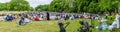 Panorama Eid al-Adha, Eid prayers in the Plashet Park in Newham, London