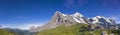 Panorama from the Eiger, MÃÂ¶nch, Jungfrau Royalty Free Stock Photo