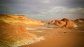 Panorama of El-Agabat valley in White desert, Sahara, Egypt Royalty Free Stock Photo