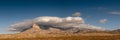 Panorama Of El Capitan and The Guadalupe Mountains Covered In Large Cloud Royalty Free Stock Photo