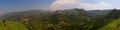 Panorama of Ein Qiniyye and Mount Hermon the north of Israel Royalty Free Stock Photo