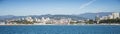 Panorama of the embankment of the city of Sochi, Russia on a clear Sunny day on October 15, 2019