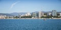 Panorama of the embankment of the city of Sochi, Russia on a clear Sunny day on October 15, 2019