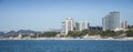 Panorama of the embankment of the city of Sochi, Russia on a clear Sunny day on October 15, 2019