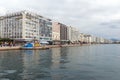 Panorama of embankment of city of Thessaloniki, Central Macedonia, Greece Royalty Free Stock Photo