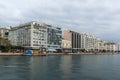 Panorama of embankment of city of Thessaloniki, Central Macedonia, Greece Royalty Free Stock Photo