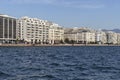 Panorama of embankment of city of Thessaloniki, Greece Royalty Free Stock Photo