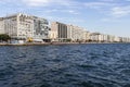 Panorama of embankment of city of Thessaloniki, Greece Royalty Free Stock Photo