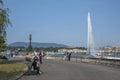 Panorama of Embankment of Geneva, Switzerland